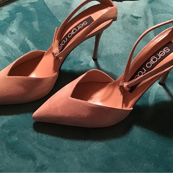 sergio rossi slingback heels size 36 gold new - Picture 4 of 9